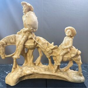 "Don Quixote and Sancho Panza",Incolay Statue